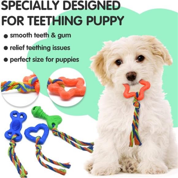 Puppy Chew Toys for Teething, 14 Pack Dog Chew Toys for Small Dog, Dog Toy - Picture 4 of 6
